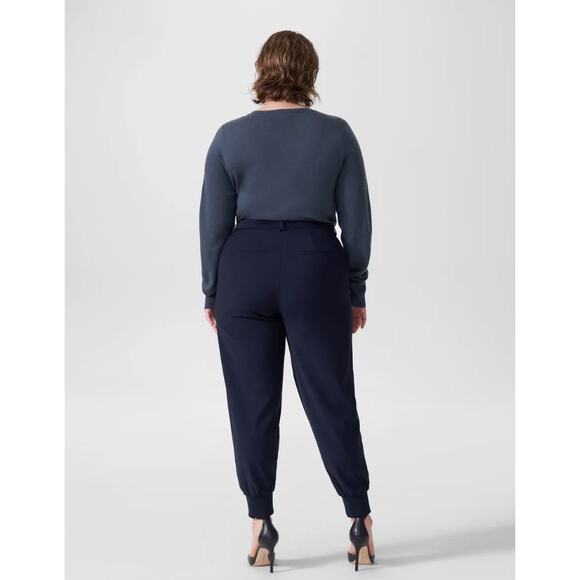 NWT Universal Standard Minton Wool Suiting Jogger Pants Navy Blue Women's 12 - Picture 5 of 12